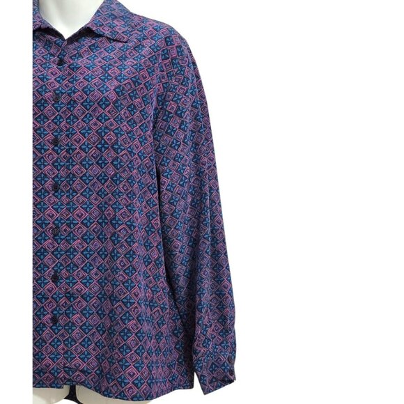 Pendleton Geometric Long Sleeve Casual Button Down Blouse Sz 10 - Picture 3 of 10